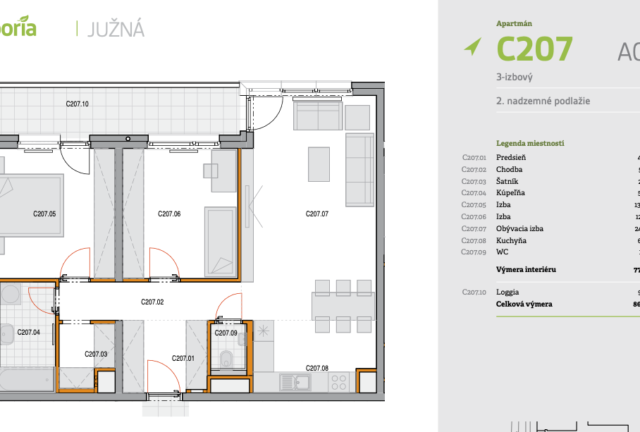 3-izbový byt C207