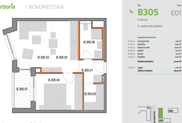 2-izbový byt S_B305_E01
