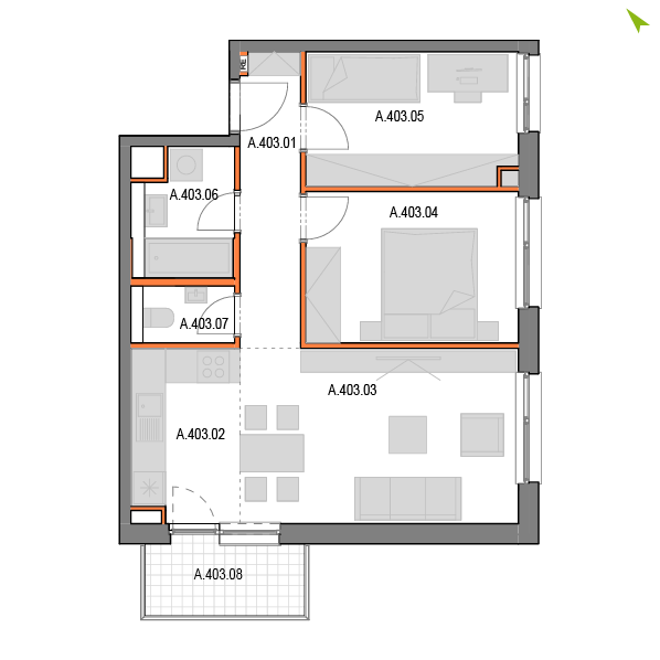 3-izbový byt A403, Novomestská